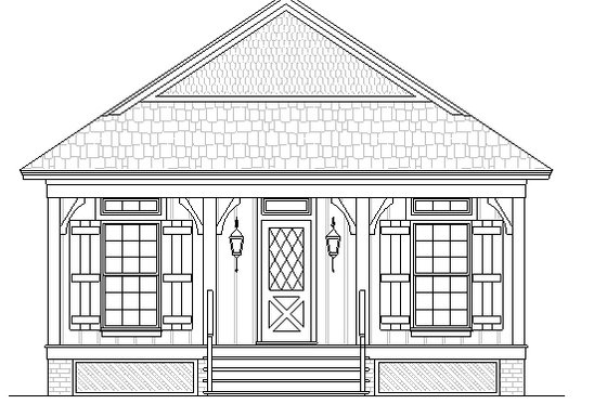 Exterior - Other Elevation 1 for Cottage House Plan #45-616 - 2 bed, 2 bath