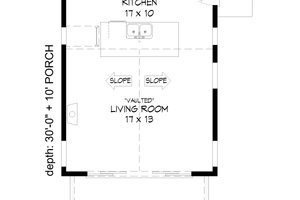 Exterior - Front Elevation 3 for Contemporary House Plan #932-1127 - 1 bed, 1 bath