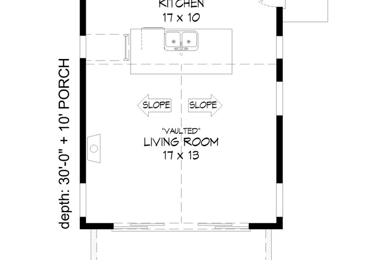 Architectural House Design - Exterior - Front Elevation 3 for Contemporary House Plan #932-1127 - 1 bed, 1 bath