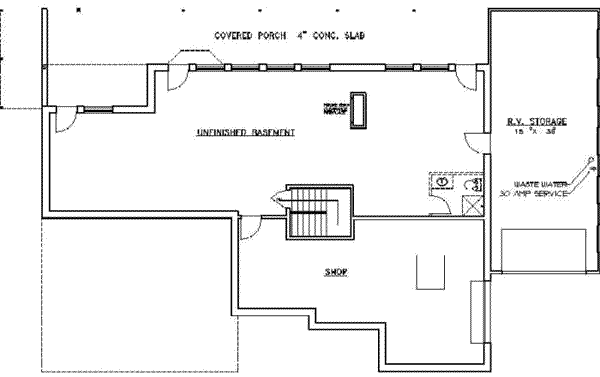 Home Plan - Traditional Floor Plan - Lower Floor Plan #117-144