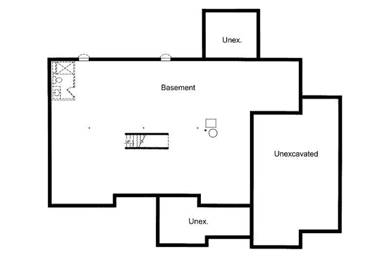 Home Plan - Floor Plan - Other Floor for Traditional House Plan #46-421 - 3 bed, 2 bath