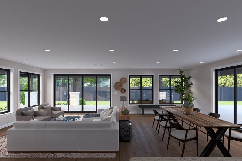Architectural House Design - Interior - Family Room 1 for Barndominium House Plan #1060-378 - 4 bed, 3 bath