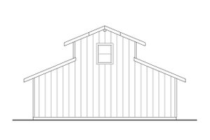 Exterior - Rear Elevation for Country House Plan #124-1176, 0 bath