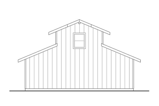 Exterior - Rear Elevation for Country House Plan #124-1176, 0 bath