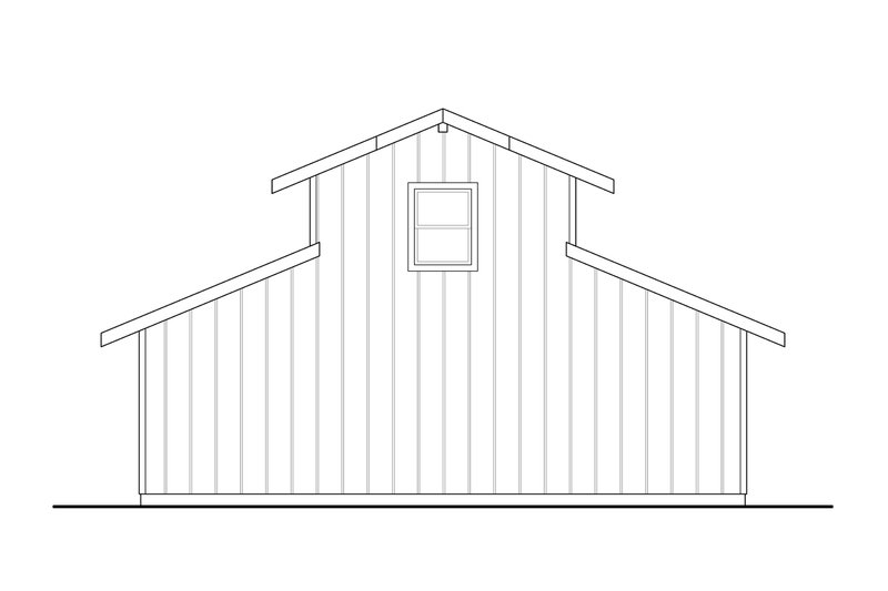 House Design - Exterior - Rear Elevation for Country House Plan #124-1176, 0 bath