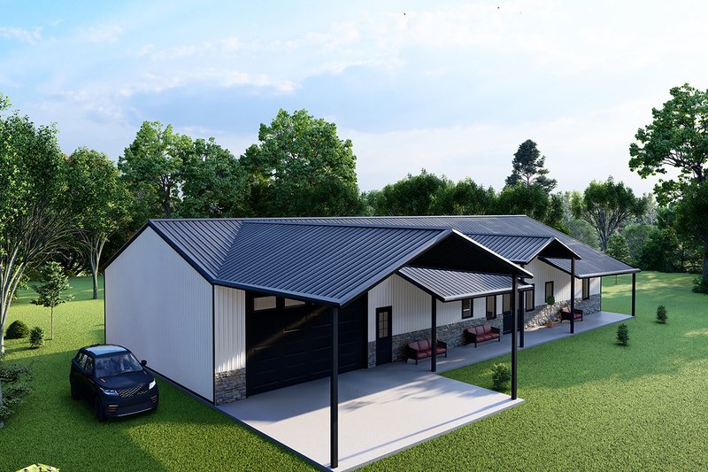 Home Plan - Exterior - Other Elevation 2 for Barndominium House Plan #1107-9 - 4 bed, 3 bath