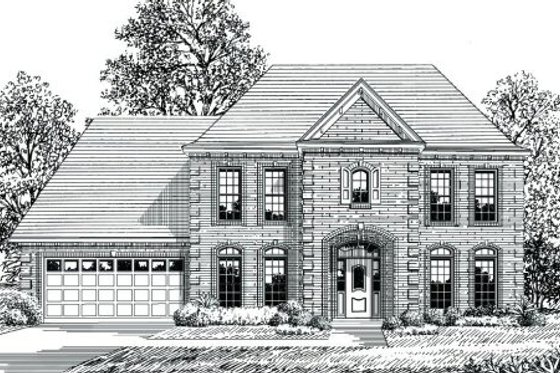 Exterior - Front Elevation for Traditional House Plan #424-308 - 3 bed, 2.5 bath