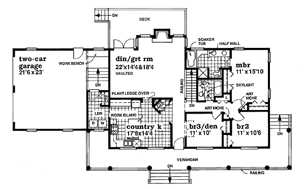 Ranch Floor Plan - Main Floor Plan #47-334