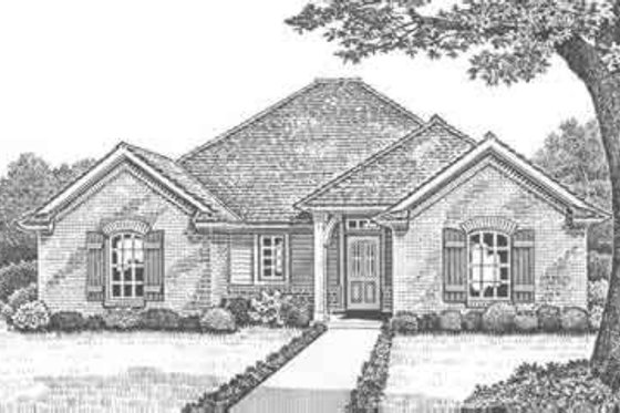 Exterior - Front Elevation for Traditional House Plan #310-293 - 3 bed, 2 bath