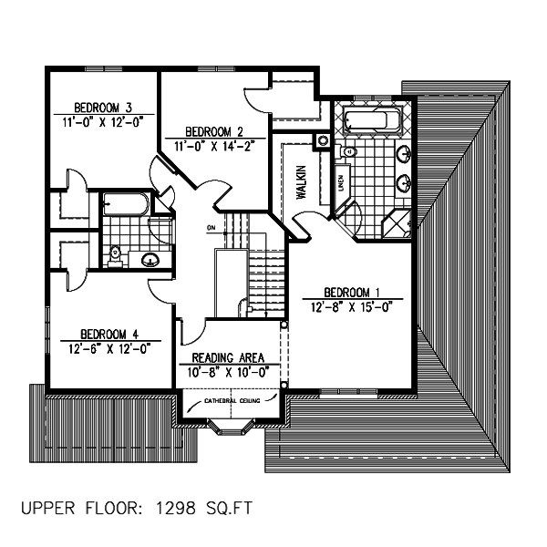 European Floor Plan - Upper Floor Plan #138-325