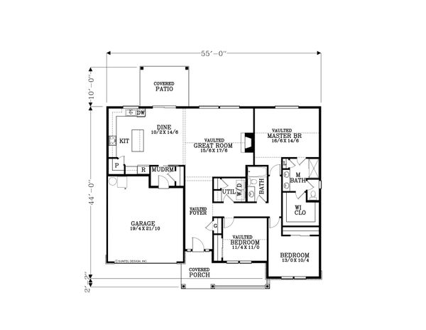 Craftsman Floor Plan - Main Floor Plan #53-566