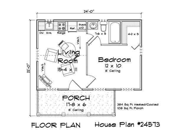 House Blueprint - Cottage Floor Plan - Main Floor Plan #513-2366