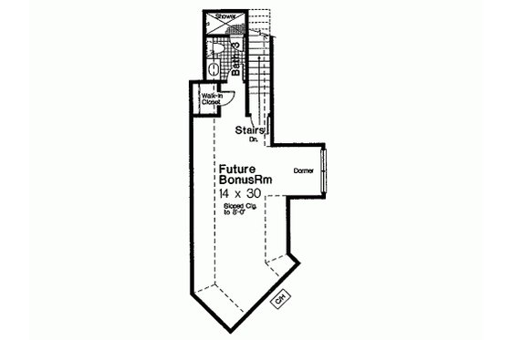 Floor Plan - Upper Floor for European House Plan #310-262 - 3 bed, 2.5 bath