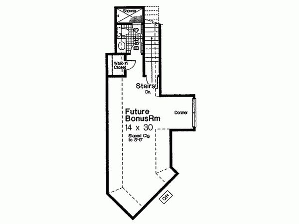 House Plan Design - European Floor Plan - Upper Floor Plan #310-262