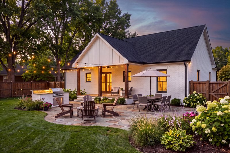 House Blueprint - Exterior - Rear Elevation 1 for Farmhouse House Plan #430-449 - 3 bed, 2 bath
