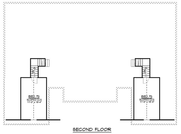 Craftsman Floor Plan - Upper Floor Plan #1064-38
