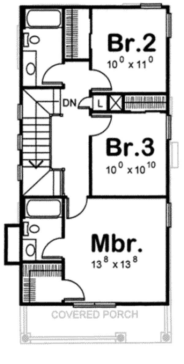 House Design - Craftsman Floor Plan - Upper Floor Plan #20-1752