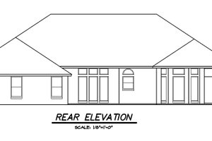 Exterior - Rear Elevation for Traditional House Plan #65-180 - 4 bed, 3 bath