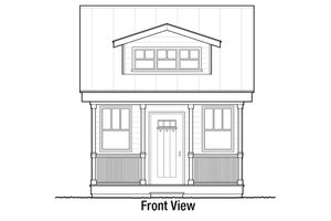 Exterior - Front Elevation 3 for Bungalow House Plan #915-10 - 1 bed, 1 bath