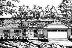 Ranch Exterior - Front Elevation Plan #40-252