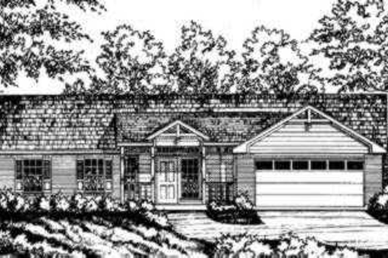 Home Plan - Ranch Exterior - Front Elevation Plan #40-252