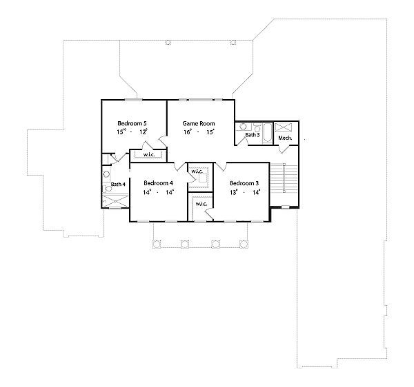 Classical Floor Plan - Upper Floor Plan #417-430