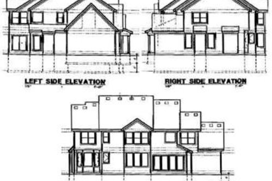 Exterior - Rear Elevation for Traditional House Plan #67-593 - 4 bed, 3.5 bath