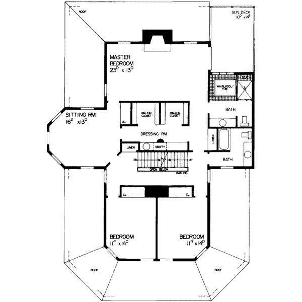 Home Plan - Farmhouse Floor Plan - Upper Floor Plan #72-186