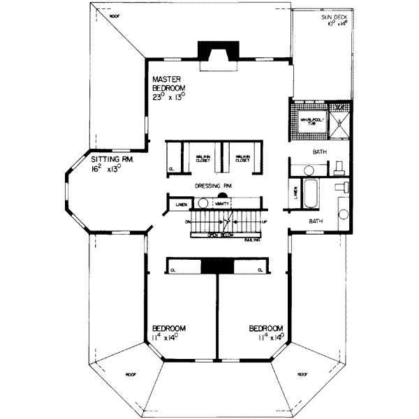 Architectural House Design - Farmhouse Floor Plan - Upper Floor Plan #72-186