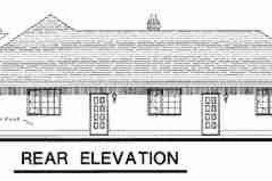 Exterior - Rear Elevation for Traditional House Plan #18-9003 - 3 bed, 2 bath
