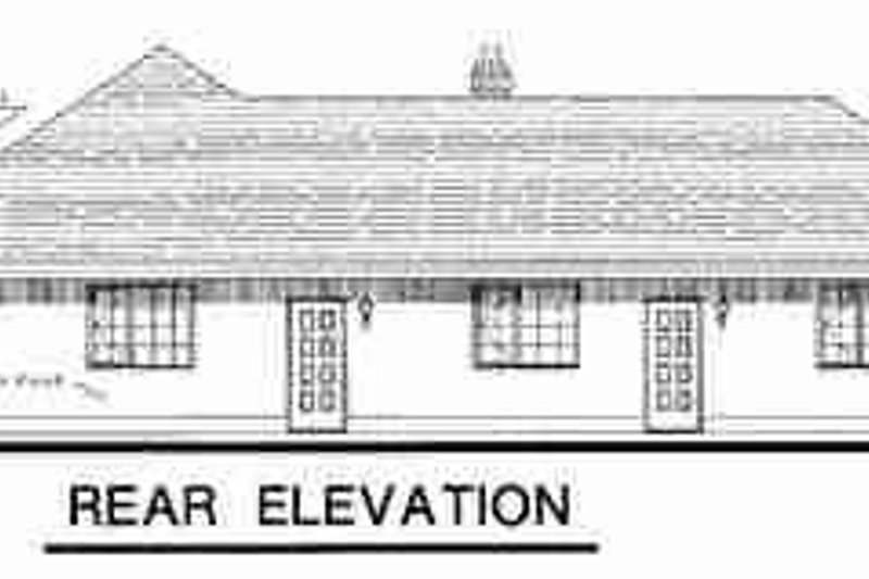 Architectural House Design - Exterior - Rear Elevation for Traditional House Plan #18-9003 - 3 bed, 2 bath