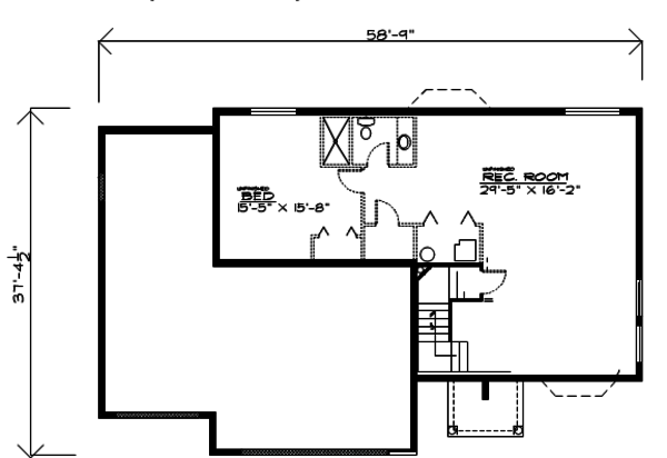 Architectural House Design - Basement Level