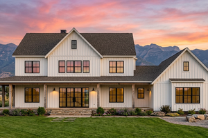 Architectural House Design - Exterior - Front Elevation for Farmhouse House Plan #1096-200 - 5 bed, 5.5 bath