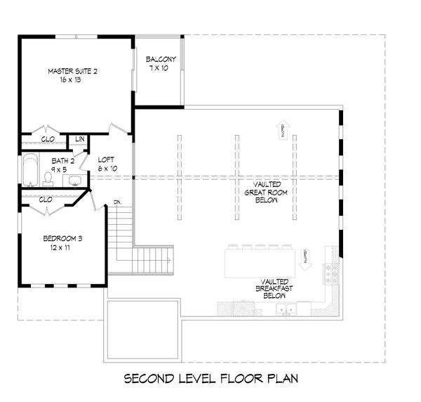 Farmhouse Floor Plan - Upper Floor Plan #932-34