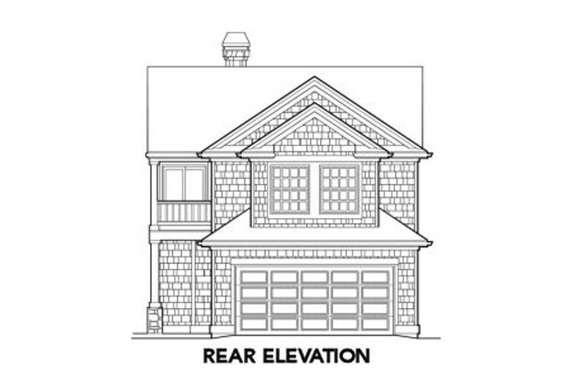 Home Plan - Exterior - Rear Elevation for Traditional House Plan #48-311 - 3 bed, 2.5 bath