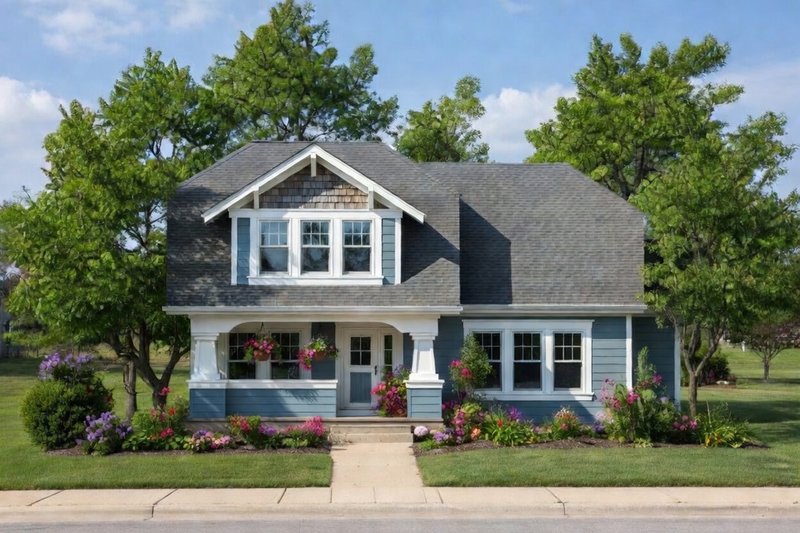 Architectural House Design - Craftsman Exterior - Front Elevation Plan #20-1228