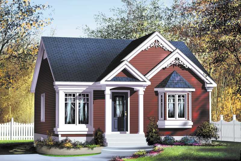 House Plan Design - Cottage Exterior - Front Elevation Plan #25-163