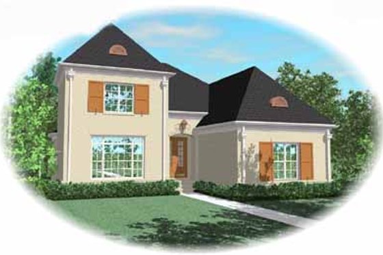 Exterior - Front Elevation for Traditional House Plan #81-386 - 3 bed, 2 bath