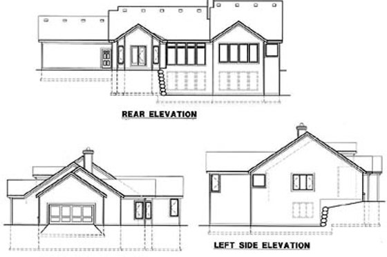 Exterior - Rear Elevation for Traditional House Plan #67-677 - 3 bed, 2.5 bath