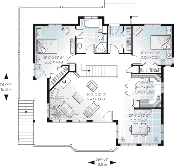 House Plan Design - Traditional Floor Plan - Main Floor Plan #23-494