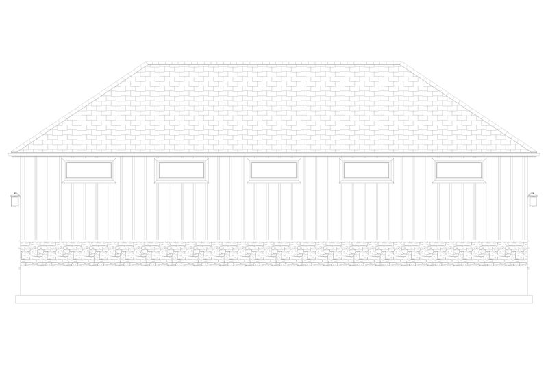 House Blueprint - Exterior - Rear Elevation 3 for Traditional House Plan #1060-275, 0 bath