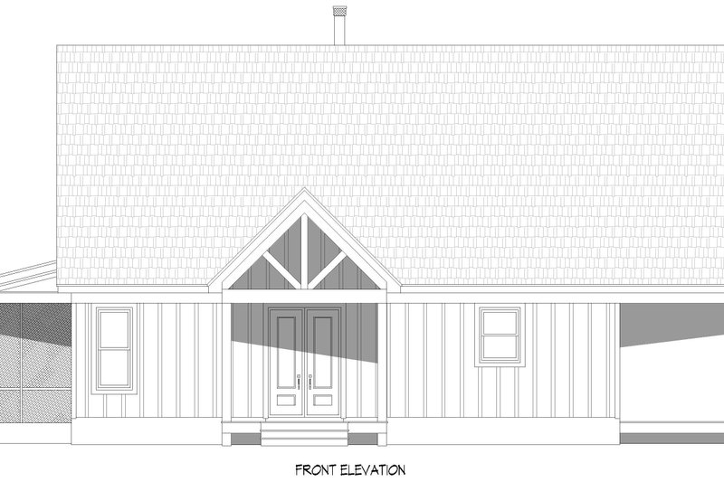 Architectural House Design - Exterior - Front Elevation 3 for Country House Plan #932-1244 - 1 bed, 1.5 bath