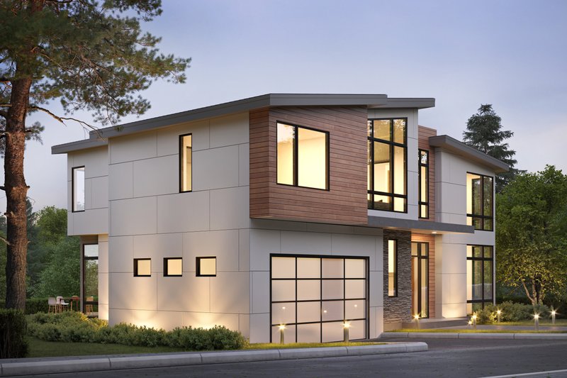 Architectural House Design - Exterior - Other Elevation for Contemporary House Plan #1066-180 - 4 bed, 3.5 bath