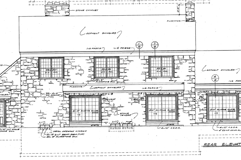 House Design - Exterior - Rear Elevation for Country House Plan #72-645 - 4 bed, 2 bath