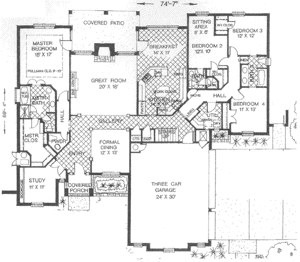 European Floor Plan - Main Floor Plan #310-386