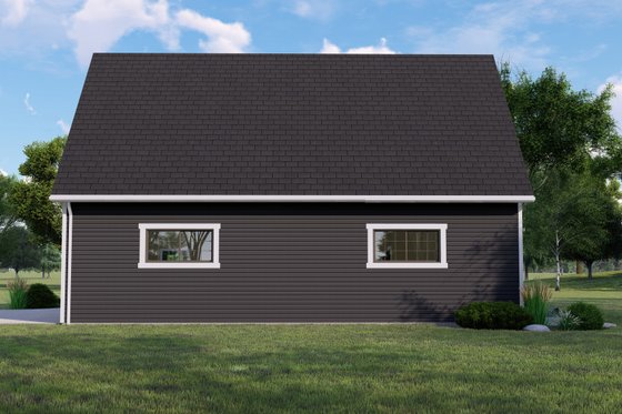 Exterior - Rear Elevation for Cottage House Plan #1064-168, 1 bath
