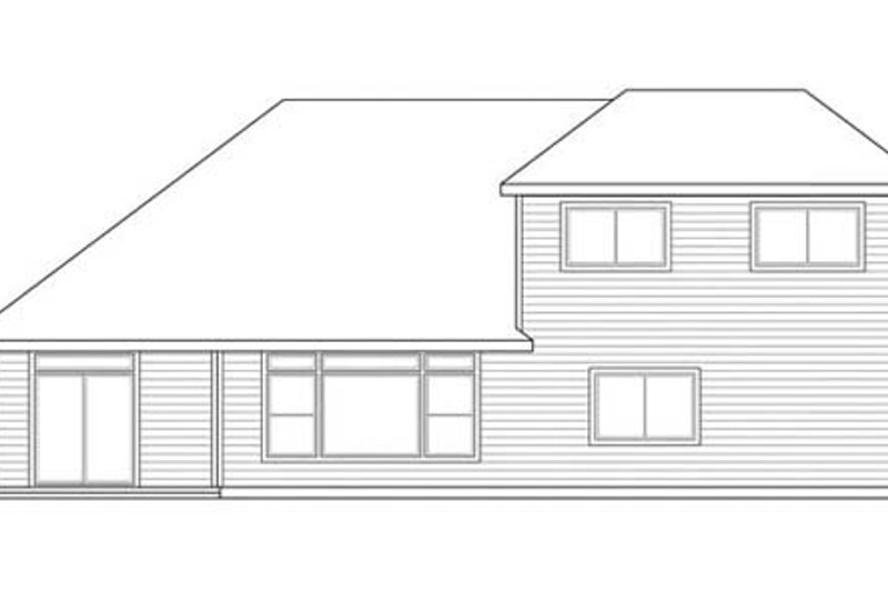 House Plan Design - Exterior - Rear Elevation House Plan #124-276 - 3 bed, 2.5 bath