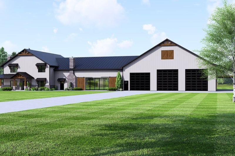 Dream House Plan - Exterior - Other Elevation for Barndominium House Plan #1064-303 - 4 bed, 3.5 bath