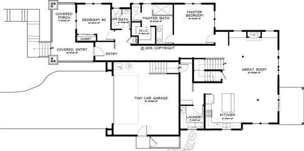 Home Plan - Craftsman Floor Plan - Main Floor Plan #895-45