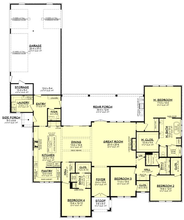 Farmhouse Floor Plan - Main Floor Plan #430-334